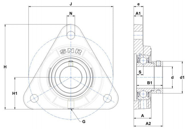 Forst ST6 Chipping Chamber Assembly Bottom Feed & Anvil Flange Bearing 30mm