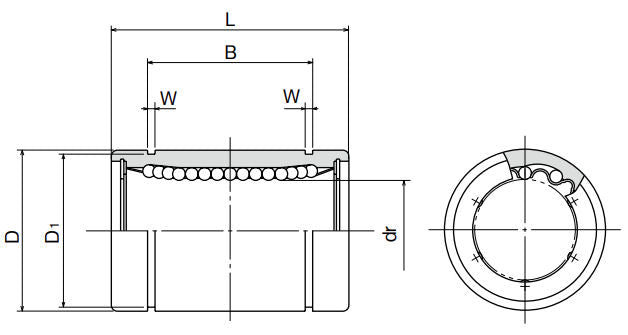 LM35UU BKL Brand Sealed Closed Linear Ball Bushing 35x52x70mm