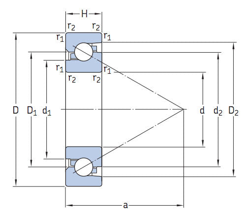 BSD2047CGA SKF Super Precision Single Direction Angular Contact Thrust Ball Bearing 20x47x15mm