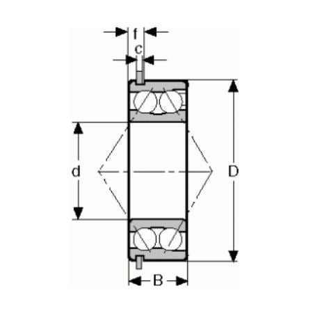 3305NR KOYO Double Row Angular Contact Ball Bearing with Snap Ring 25x62x25.4mm