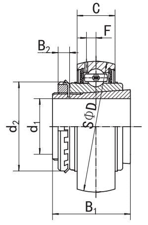 UK205-H2305 Budget Brand Taper Bore Insert with Sleeve Fits 20mm Shaft