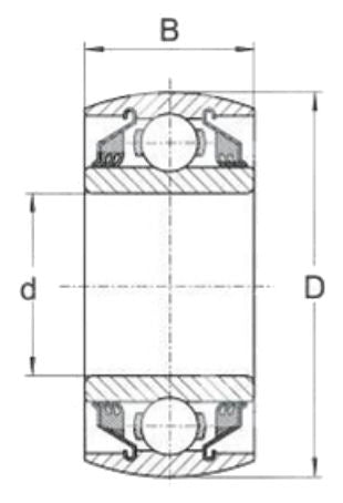 W209PP2 Disc Harrow Round Bore Spherical O.D Non Relubricatable Bearing 1.7717x3.346x1.188 inch