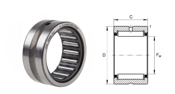 RNA4901-XL INA Needle Roller Bearing without Inner Ring 14x22x13mm