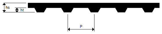 T10-1750-16 PU Timing Belt 16mm wide, 10mm pitch, 175 teeth