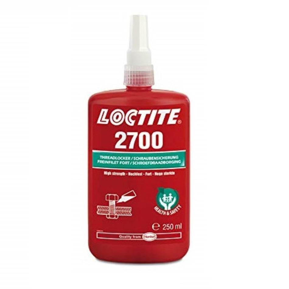 Loctite 2700 Health & Safety Friendly High Strength Threadlocking Adhesive with Permanent locking 250ml