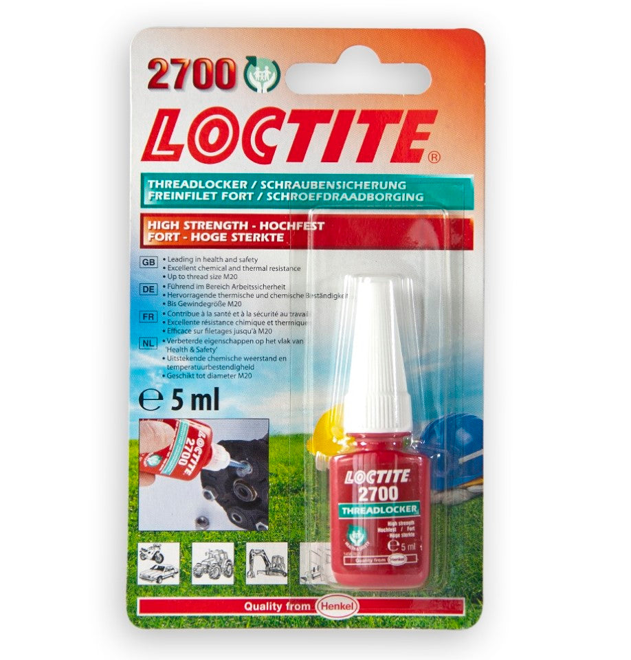 Loctite 2700 Health & Safety Friendly High Strength Threadlocking Adhesive with Permanent locking 5ml