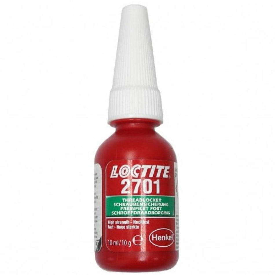 Loctite 2701 High Strength, Low Viscosity, Green, Threadlocking Adhesive 10ml