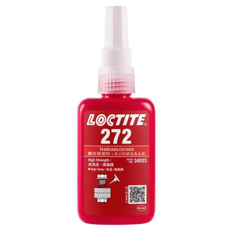 Loctite 272 Red, High Strength, High Temp, Medium Viscosity, Threadlocking Adhesive 250ml