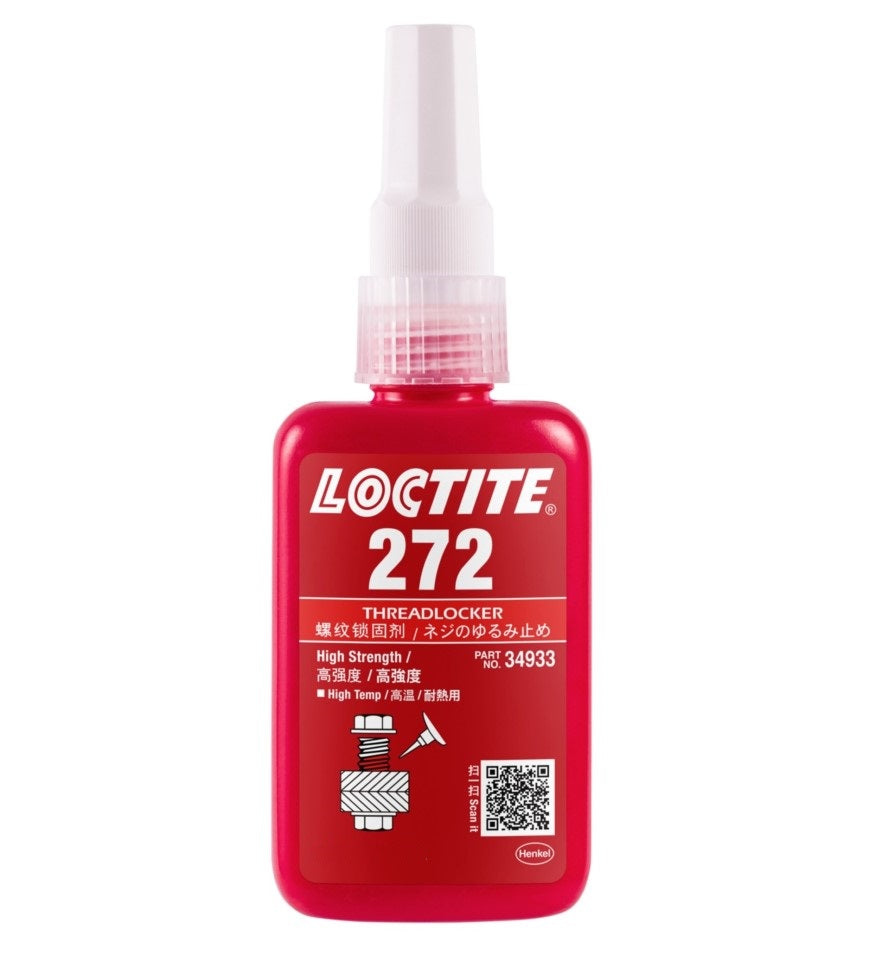 Loctite 272 Red, High Strength, High Temp, Medium Viscosity, Threadlocking Adhesive 250ml