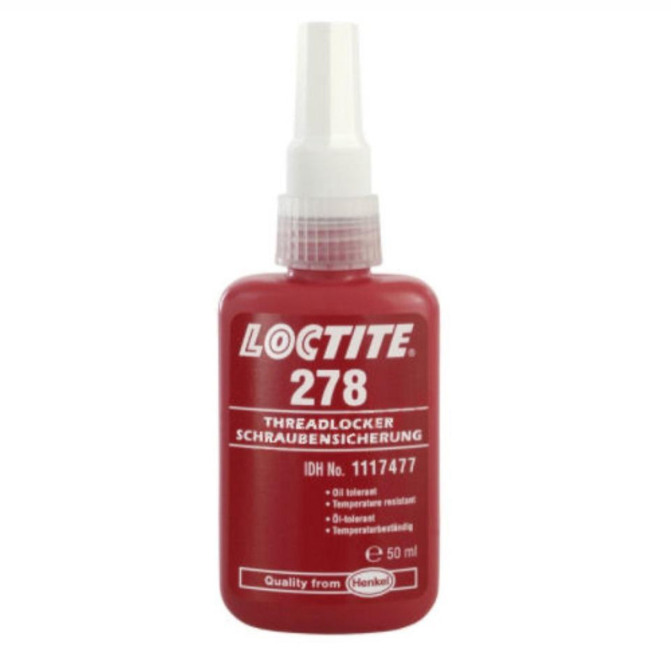 Loctite 278 Green, High Strength, High Temp, Medium Viscosity Methacrylate-Based Threadlocking Adhesive 50ml