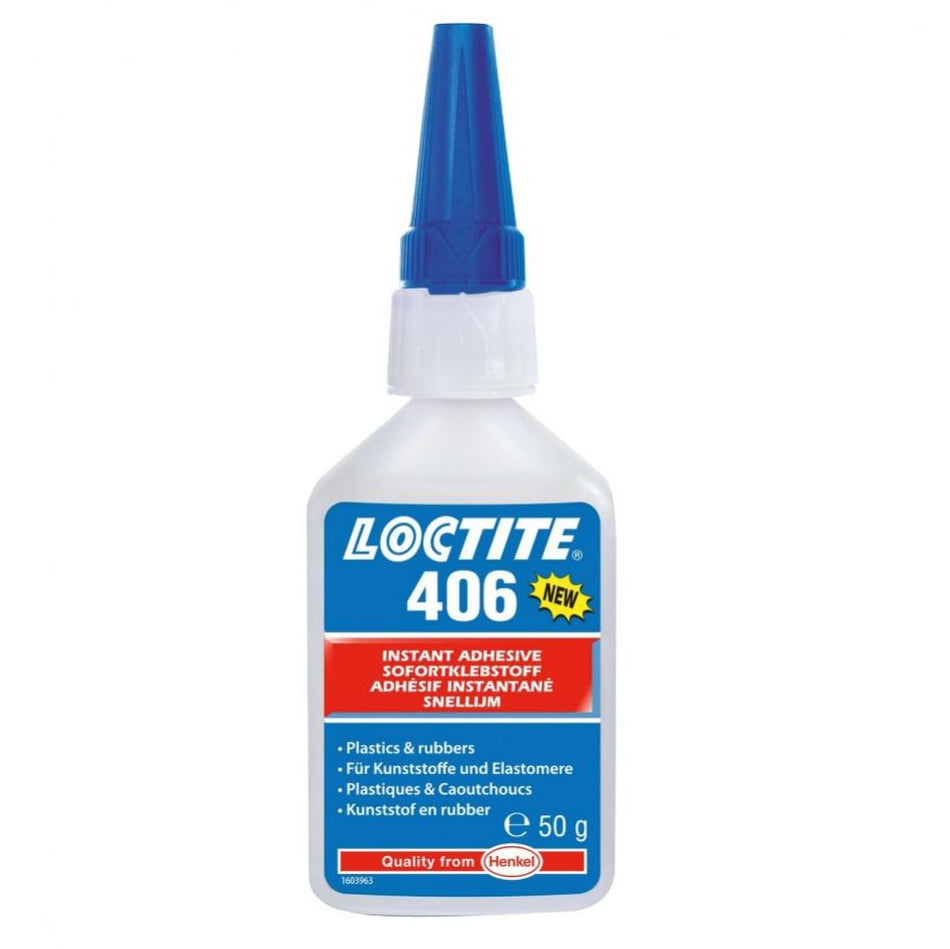 Loctite 406 Low Viscosity, Fast Curing Instant Adhesive 50g