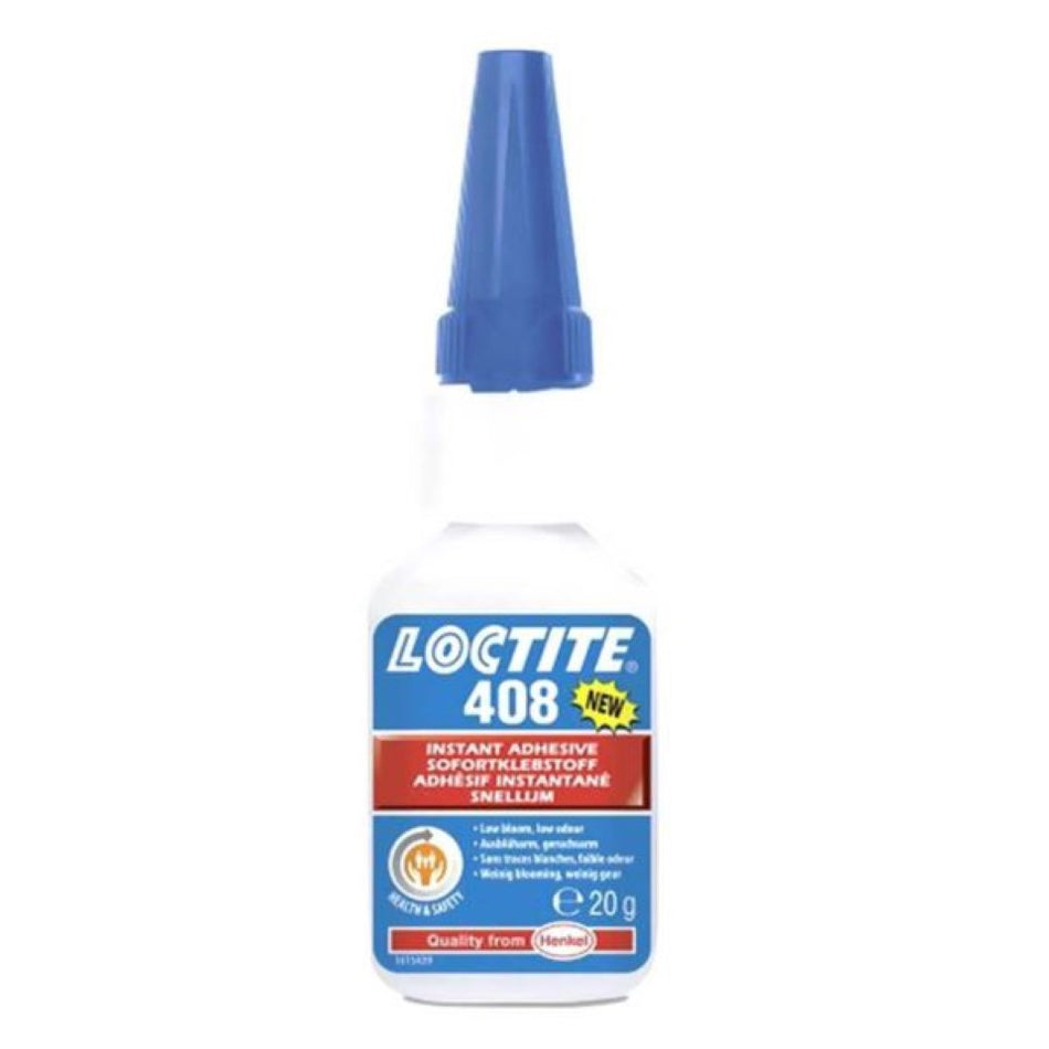 Loctite 408 Low Viscosity Low Bloom Low Odour Instant Adhesive 20g