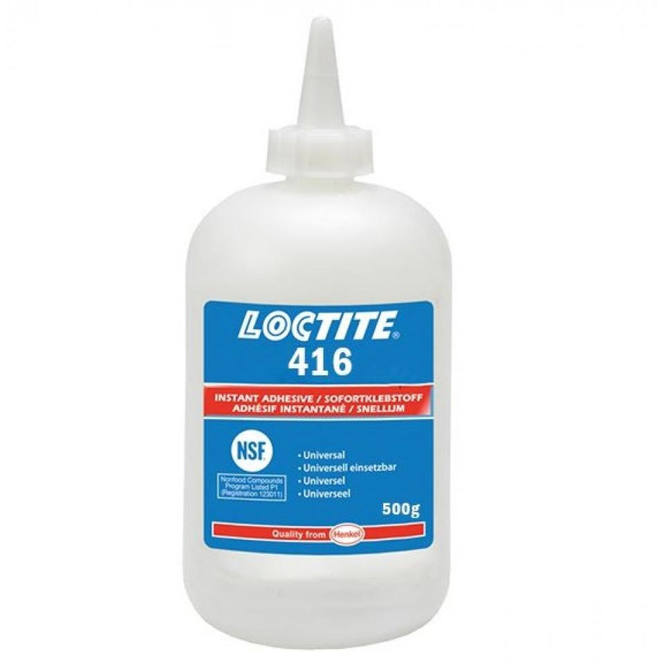 Loctite 416 Transparent, Colourless, High Viscosity, Ethyl-Based General Purpose Instant Adhesive 500g