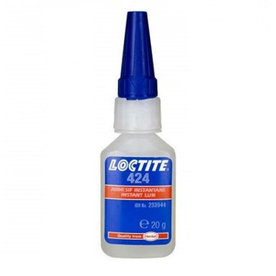 Loctite 424 Transparent, Colourless, Low Viscosity Ethyl-Based Instant Adhesive EPDM 20g