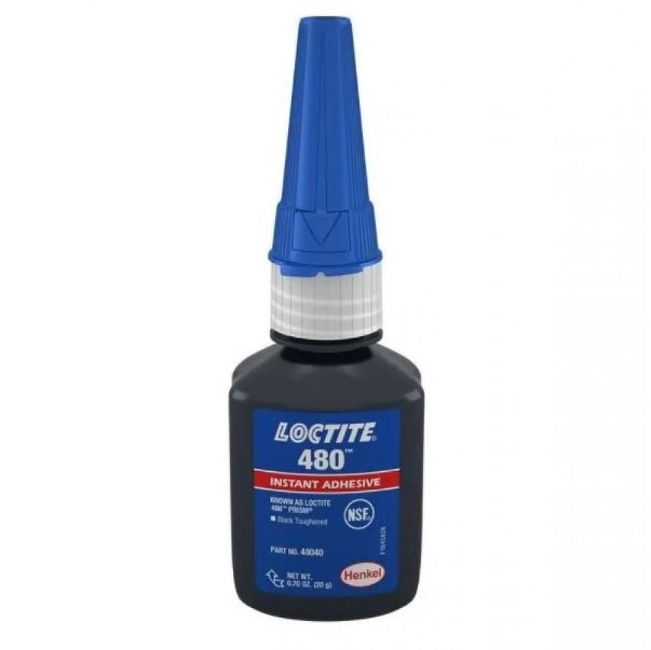 Loctite 480 Rubber Toughened Fast Curing Instant Adhesive Black 20g