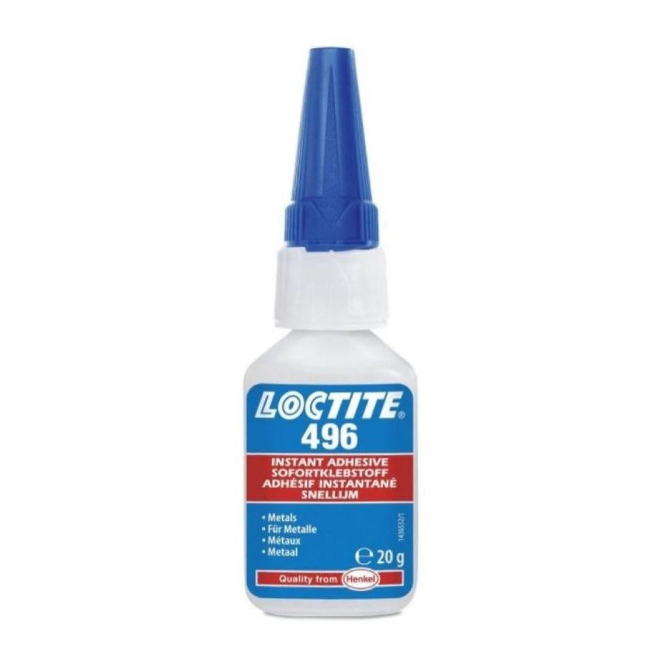 Loctite 496 Transparent, Colourless, Low Viscosity, General Purpose, Methyl-Based Instant Adhesive 20g