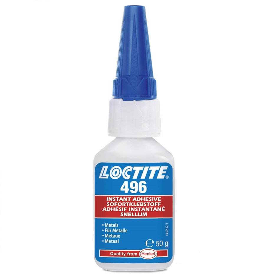 Loctite 496 Transparent, Colourless, Low Viscosity, General Purpose, Methyl-Based Instant Adhesive 50g