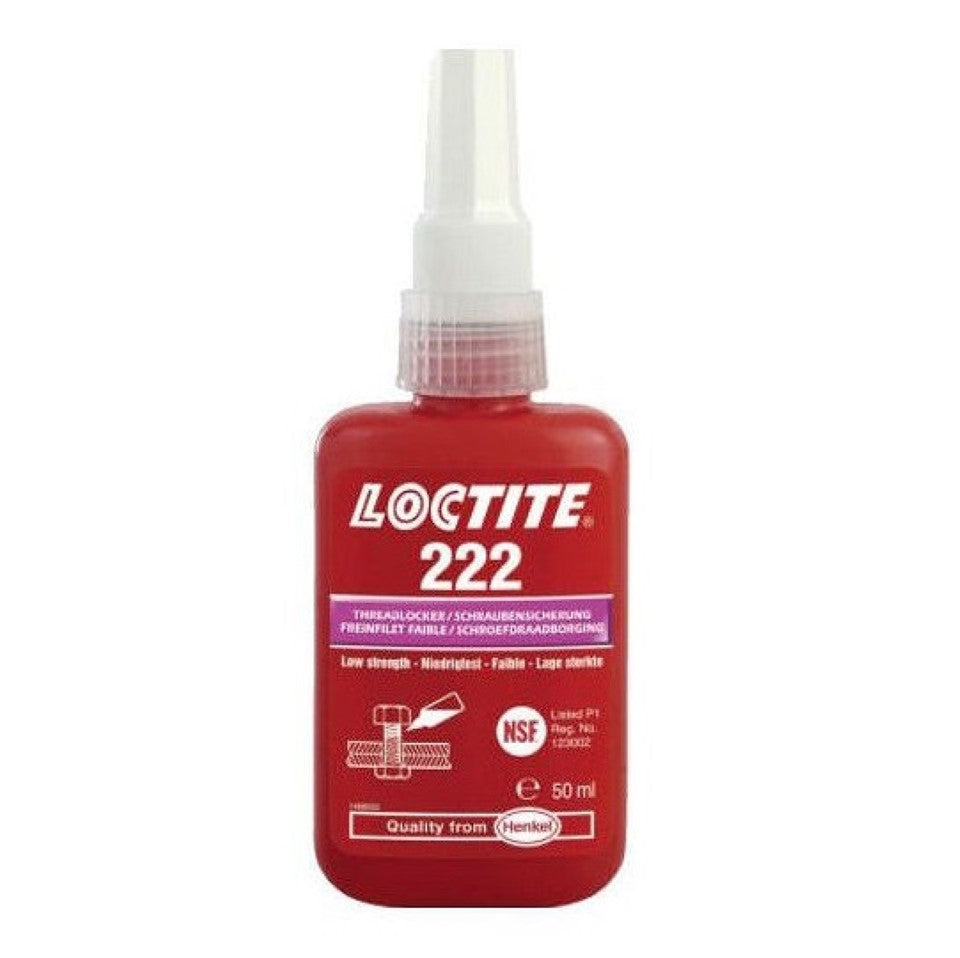 Loctite Thread Locking Loctite 222 Threadlocking Adhesive - Low Strength Easy Disassembly 50m