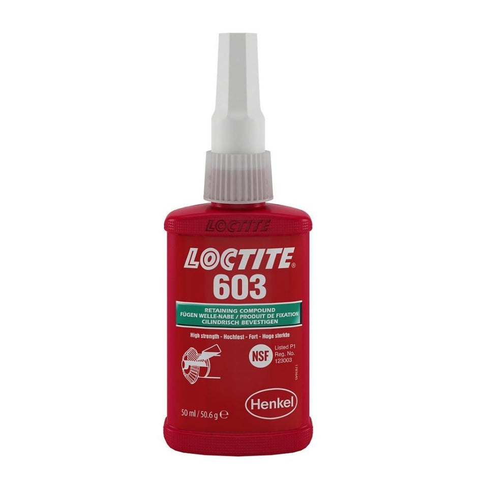 Loctite 603 High Strength Retaining Compound Ideal for Bearings 50ml