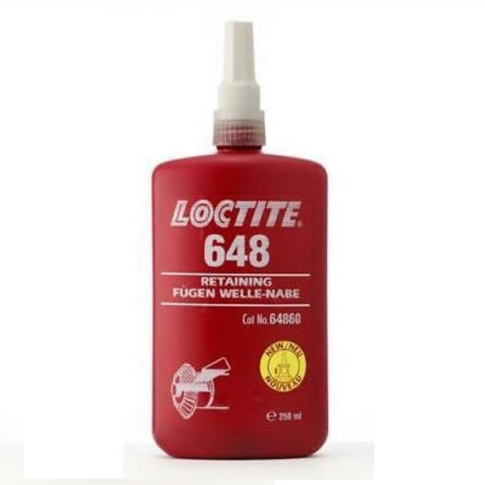 Loctite 648 Low Viscosity, High Strength Retaining Compound with High Temperature Resistance 250ml