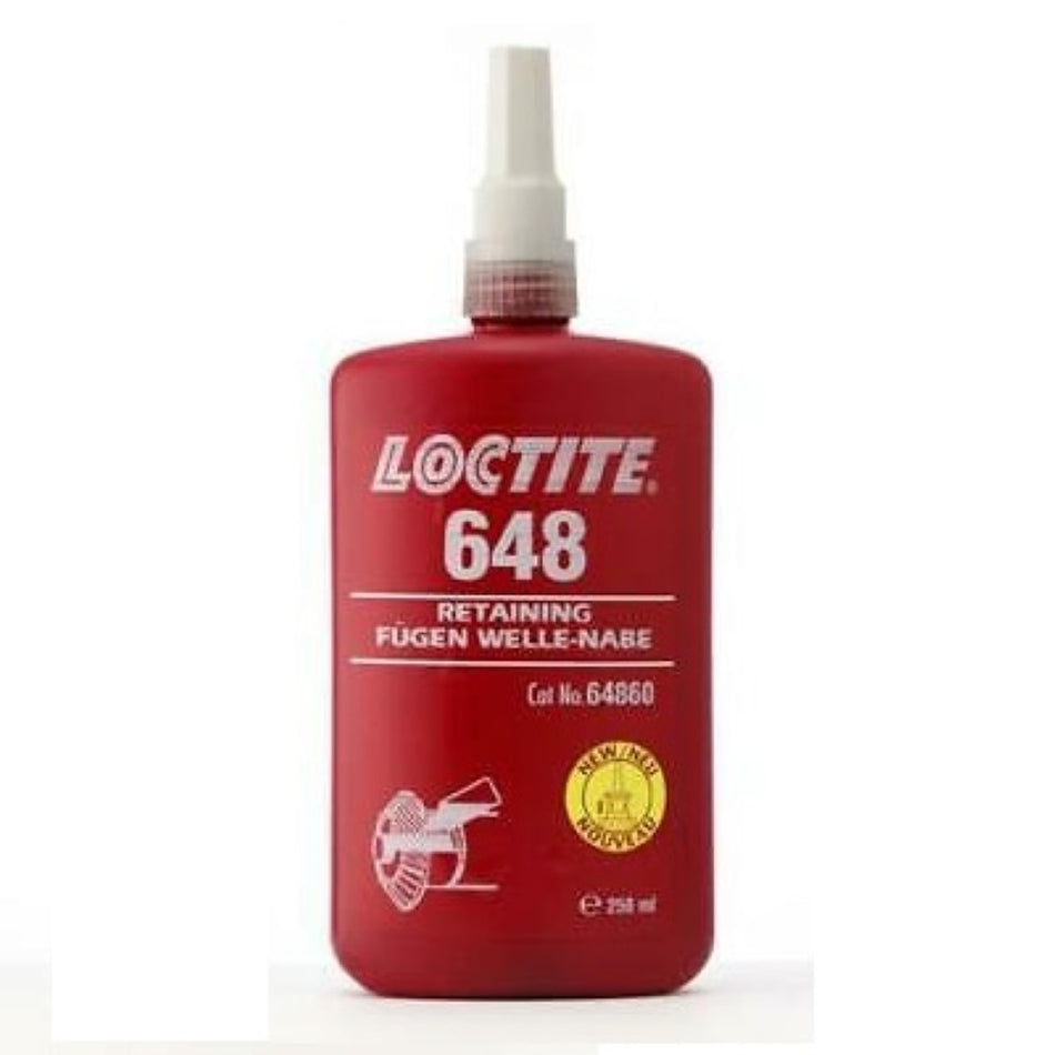 Loctite 648 Low Viscosity, High Strength Retaining Compound with High Temperature Resistance 250ml