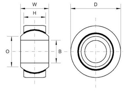 GE6UK BKL Spherical Plain Bearing Steel/PTFE 6x14x6x4mm