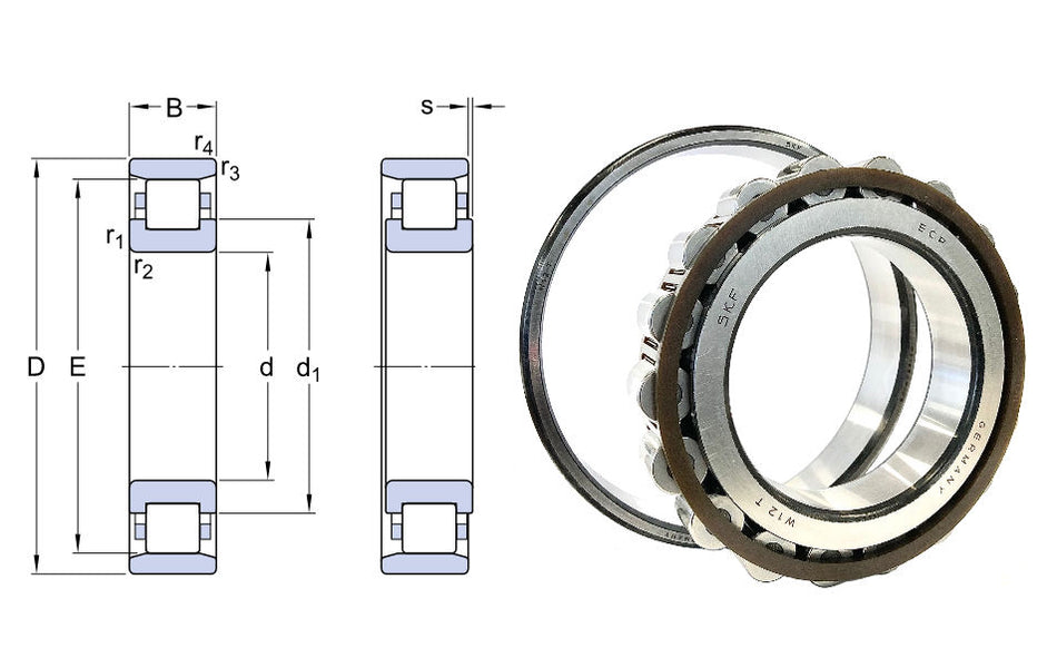 N204ECP SKF Single Row Cylindrical Roller Bearing 20x47x14mm