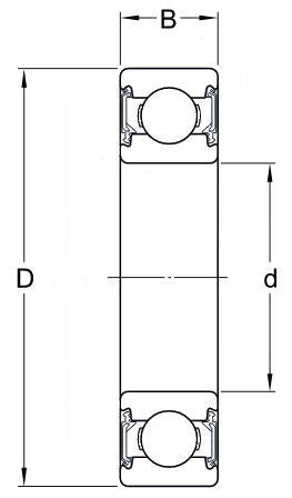 60/28DDUC3 KOYO Sealed Deep Groove Ball Bearing 28x52x12mm