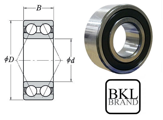 3206 B-2RS BKL Brand Double Row Angular Contact Bearing