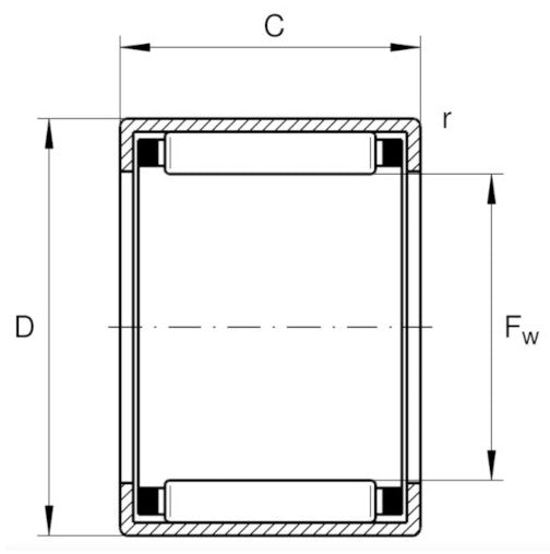 HK0408 BKL Brand Drawn Cup Needle Roller Bearing 4x8x8mm