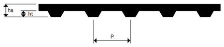 T5-590-16 PU Timing Belt 16mm wide 5mm pitch 118 teeth