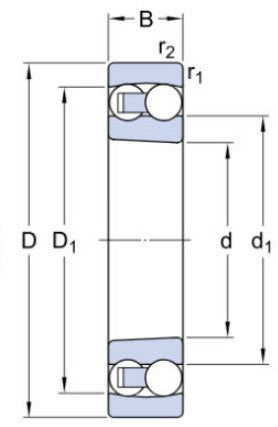 1206EKTN9 SKF Self Aligning Ball Bearing 30x62x16mm