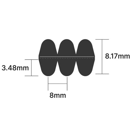 1800-8M-20 PIX Double Sided Timing Belt DA-S8M-1800-20