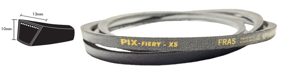 SPA1000 FRAS PIX SPA Section Fire Resistant V Belt, 13mm Top Width, 10mm Thickness, Inside Length 955mm