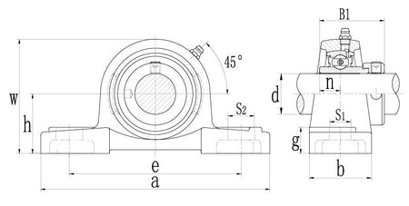 UCP201 BKL Brand 2 Bolt Pillow Block Bearing 12mm Shaft