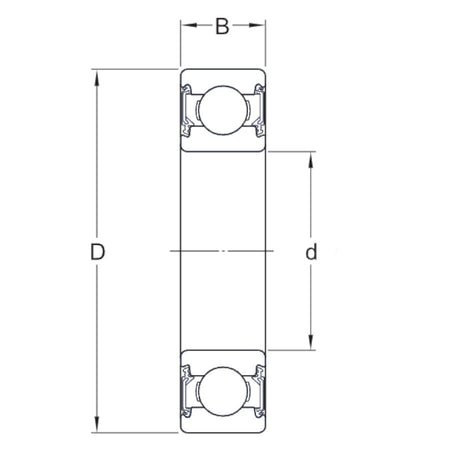 Dunlop Single row deep groove ball bearing with two rubber seals and C3 clearance. 50mm inside x 90mm outside x 20mm width, also known as 6210LU, 6210LLU, 6210DU, 6210DDU, 6210RS, 62102RSH/C3, 62102RS, 62102RS1C3, 6210 2RS C3 P6