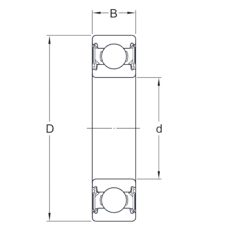 61703-2RS ZEN Sealed Thin Section Deep Groove Ball Bearing 15x21x4mm