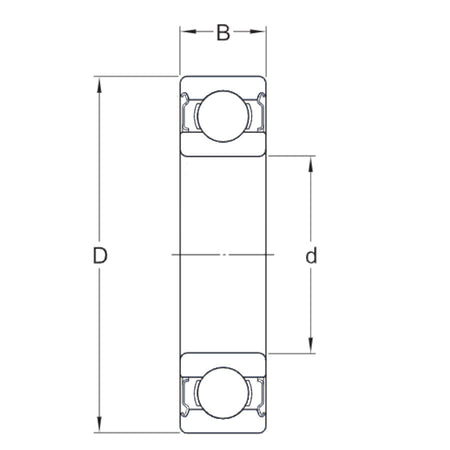 Dunlop Single row deep groove ball bearing with two metal seals and C3 Clearance. 80mm inside x 125mm outside x 22mm width, also known as 6016Z, 6016 2Z, 6016-2Z-C3, 6016-ZZ/C3