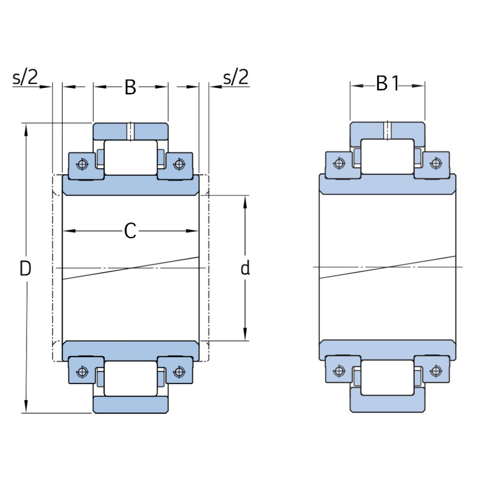 01B140M GR Cooper Fixed Bearing 140x241.30x98.4mm