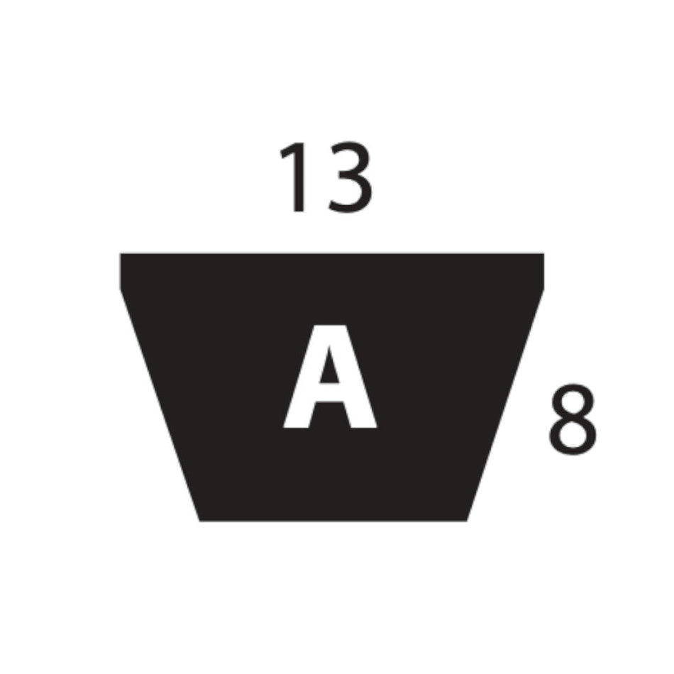 A51.5 PIX A Section V Belt, 13mm Top Width, 8mm Thickness, Inside Length 1308mm