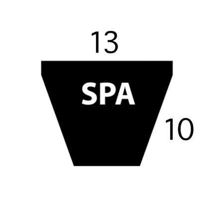 SPA1682 Dunlop Blue SPA Section V Belt, 13mm Top Width, 10mm Thickness, 1682mm Pitch Length