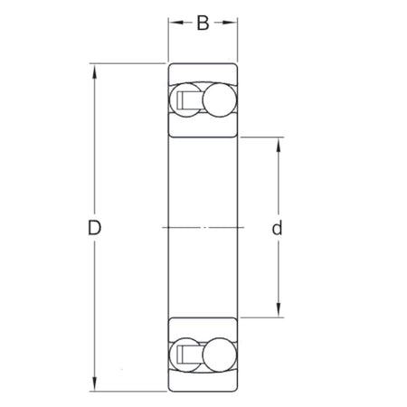 Dunlop Self aligning ball bearing with C3 Clearance. 30mm inside x 62mm outside x 20mm wide