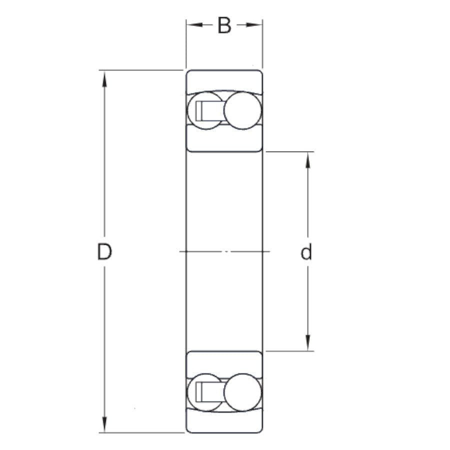 1200-TV Dunlop Self Aligning Ball Bearing 10x30x9mm