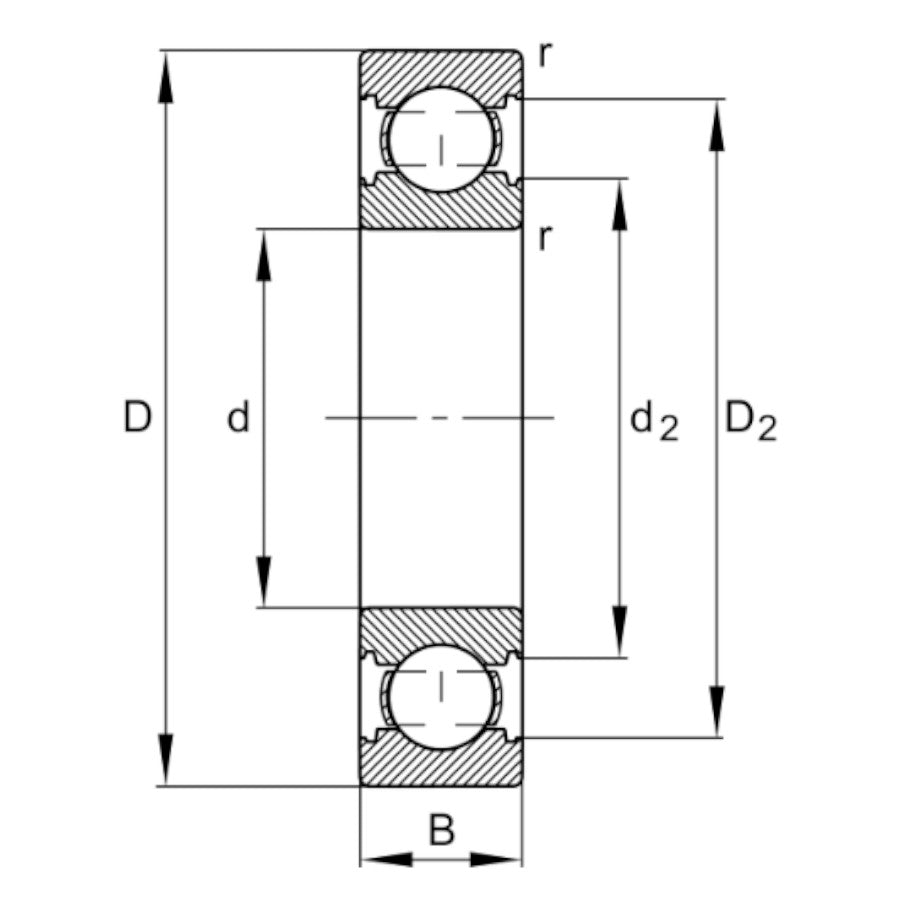 16002 FAG Open Deep Groove Ball Bearing 15x32x8mm