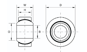 Dunlop Spherical Plain Bearing Steel/PTFE