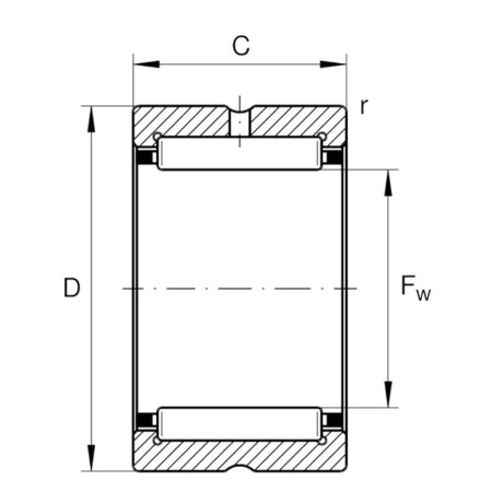 RNA4922-XL INA Needle Roller Bearing without Inner Ring 125x150x40mm