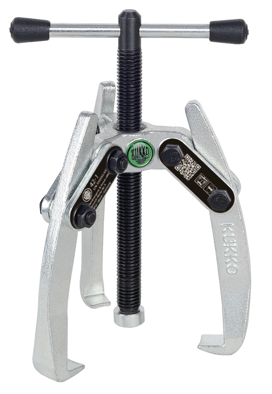 42-1 Kukko 3-jaw universal puller with swiveling puller legs, up to 65 mm clamping range, 65 mm clamping depth