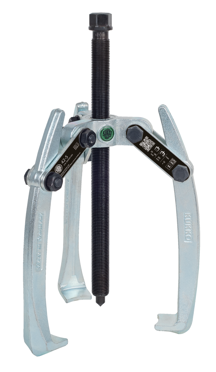42-5 Kukko 3-jaw universal puller with swiveling puller legs, up to 180 mm clamping range, 200 mm clamping depth