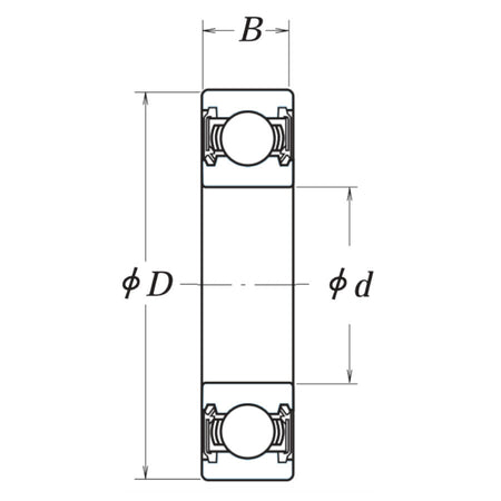 6006DDUC3 NSK  Sealed Deep Groove Ball Bearing 30x55x13mm