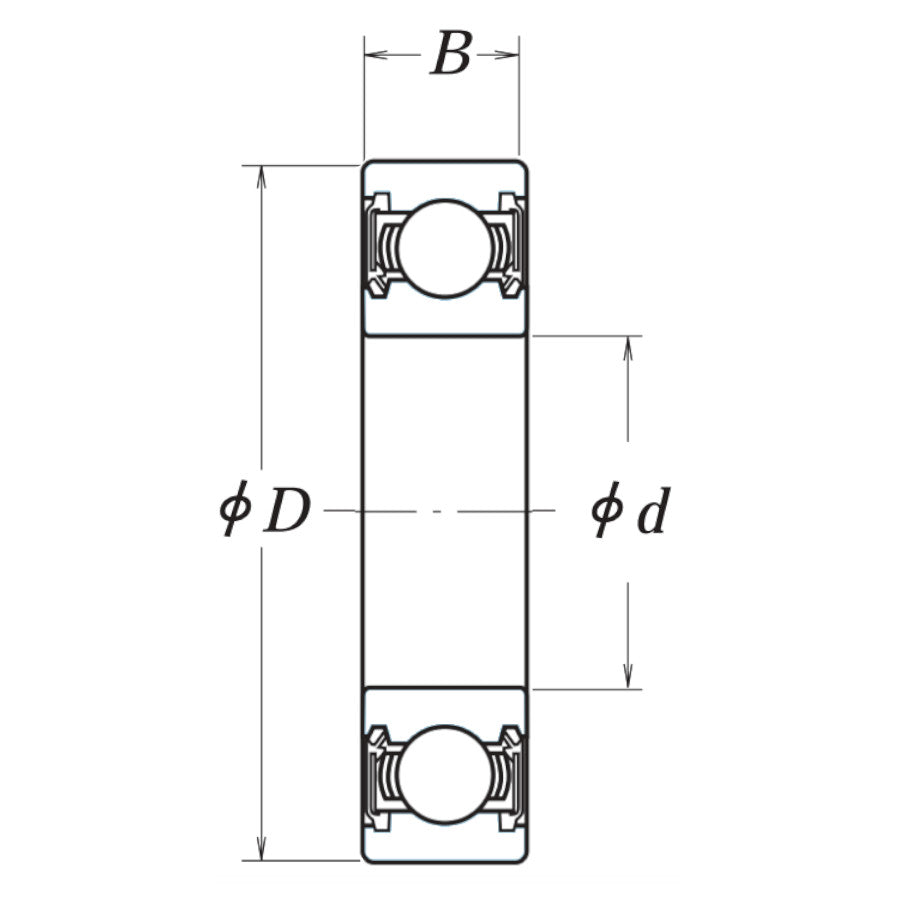6907DDUC3 NSK Sealed Deep Groove Ball Bearing 35x55x10mm